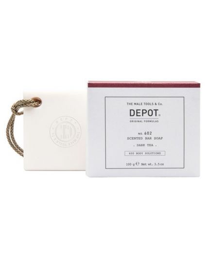 Depot No.602 Scented Bar Soap Dark Tea 100gr - sapone profumato uomo fragranza tè nero